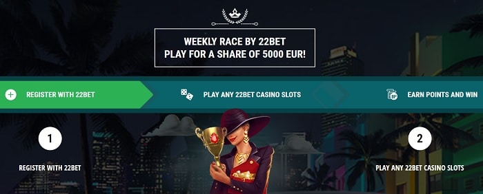 22Bet Promotional Offer for Casino Players