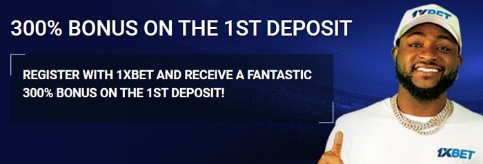 1xBet 300% Bonus on the 1st Deposit