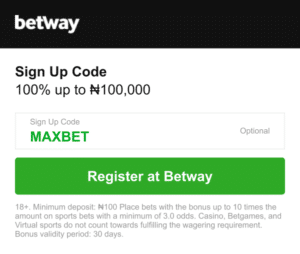 betway sign up code is maxbet