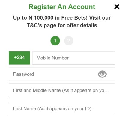 Betway Register an Account